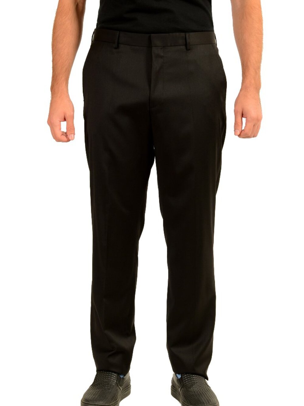 Hugo Boss "Aeron2/Hamon2" Black 100% Wool Dress Pants US 36L IT 52L